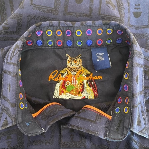 ROBERT GRAHAM 'A MAN'S HAT' SHIRT SIZE LT - Picture 4 of 9